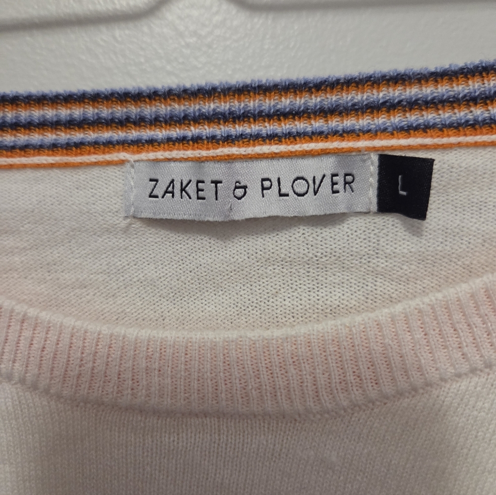 Zaket & Plover Silk Cotton Polka Dot Artsy Sleeve Normcore Light Sweater-L - Picture 3 of 7